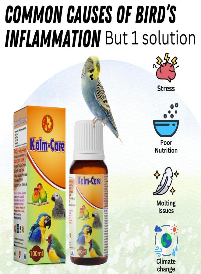 Sage Square Pet Care International Bird Stress Relief Combo - Vita A+, Vita E-Care, Electro Care (30ml) & Electro Care (100ml) - Eye & Feather Health, Immunity Boost, Stress Recovery & Support - Image 3